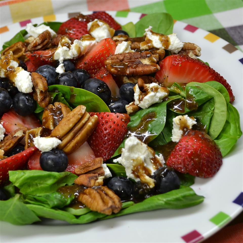 Spinach Salad with Baked Goat Cheese Recipe - Allrecipes.com
