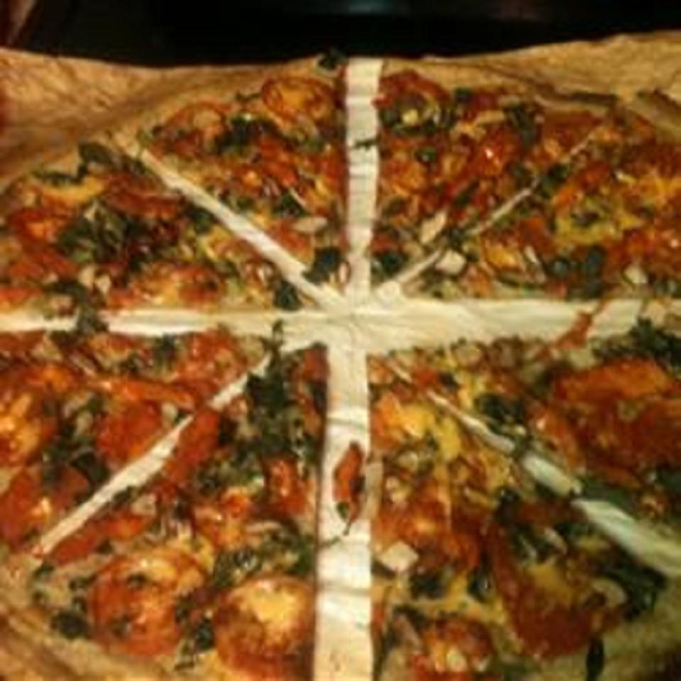 Matt's Marinated Chicken Spinach Pizza - Quick, Pourable Crust image