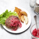 Beef & Bulgur Burgers with Blue Cheese