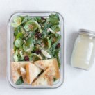 Power Greens Salad with Baked Tofu & Honey-Mustard Vinaigrette