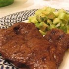 broiled flat iron steak