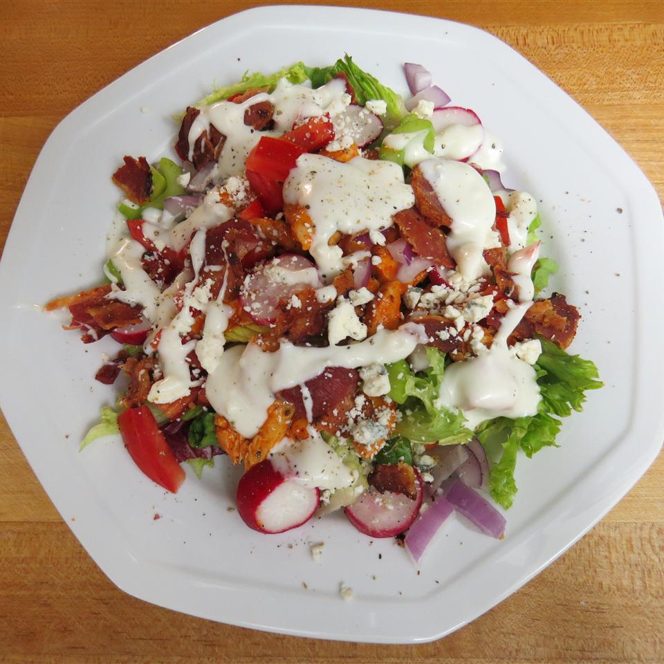 Buffalo Chicken Salad with Bacon and Blue Cheese Recipe | Allrecipes