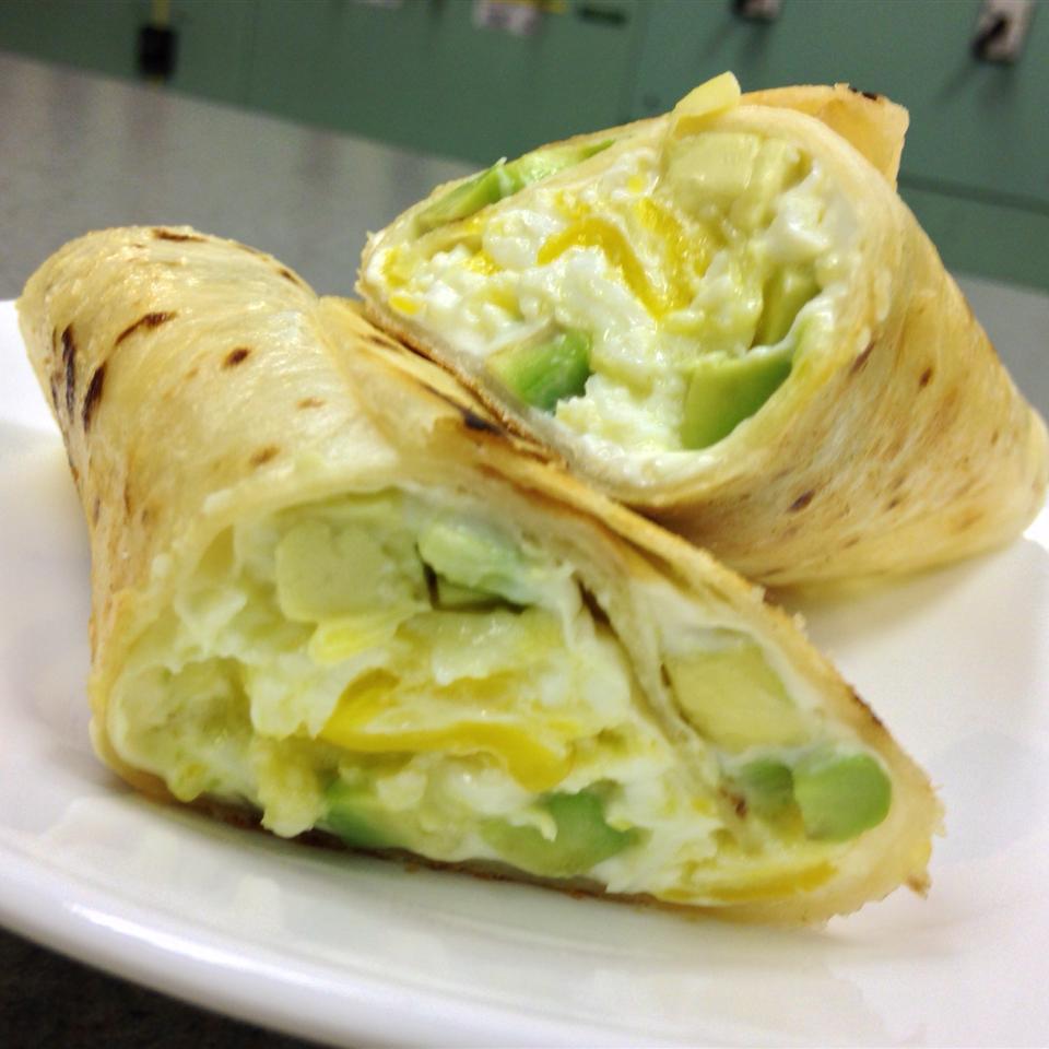 Avocado, Cream Cheese, and Egg Burrito image