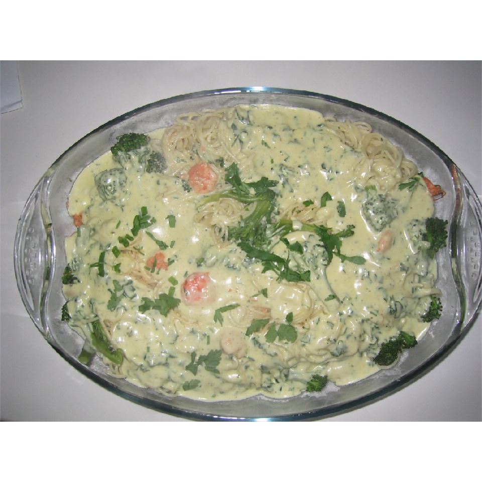 Angel Hair Pasta with Garlic Shrimp and Broccoli Recipe