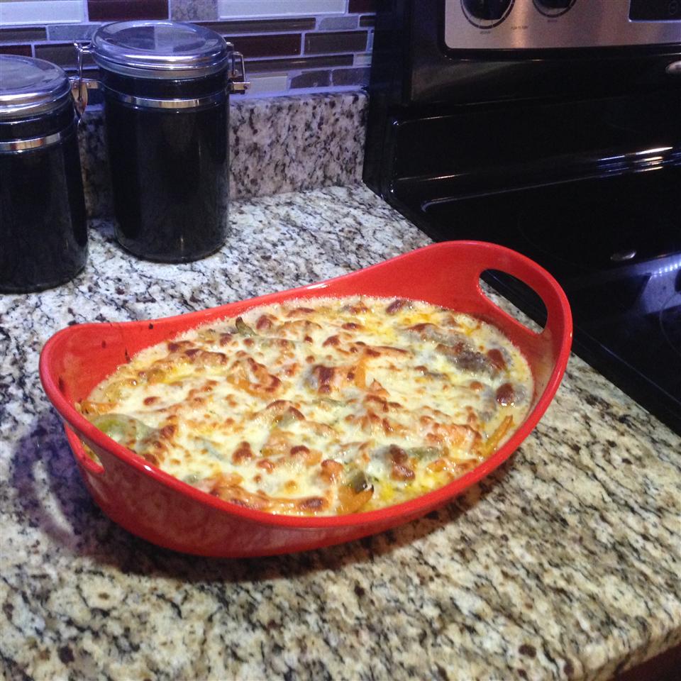Beer Cheese Philly Steak Casserole image