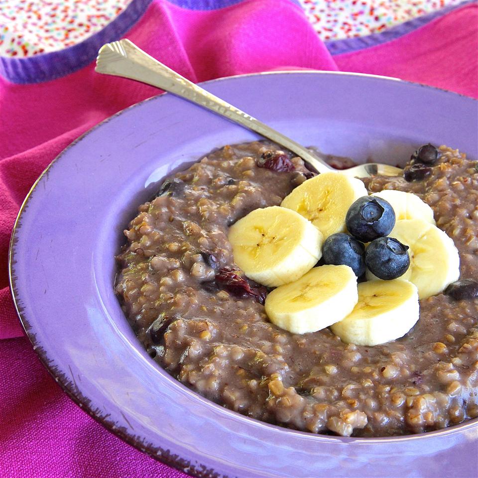 Blueberry and Banana Steel Cut Oats image