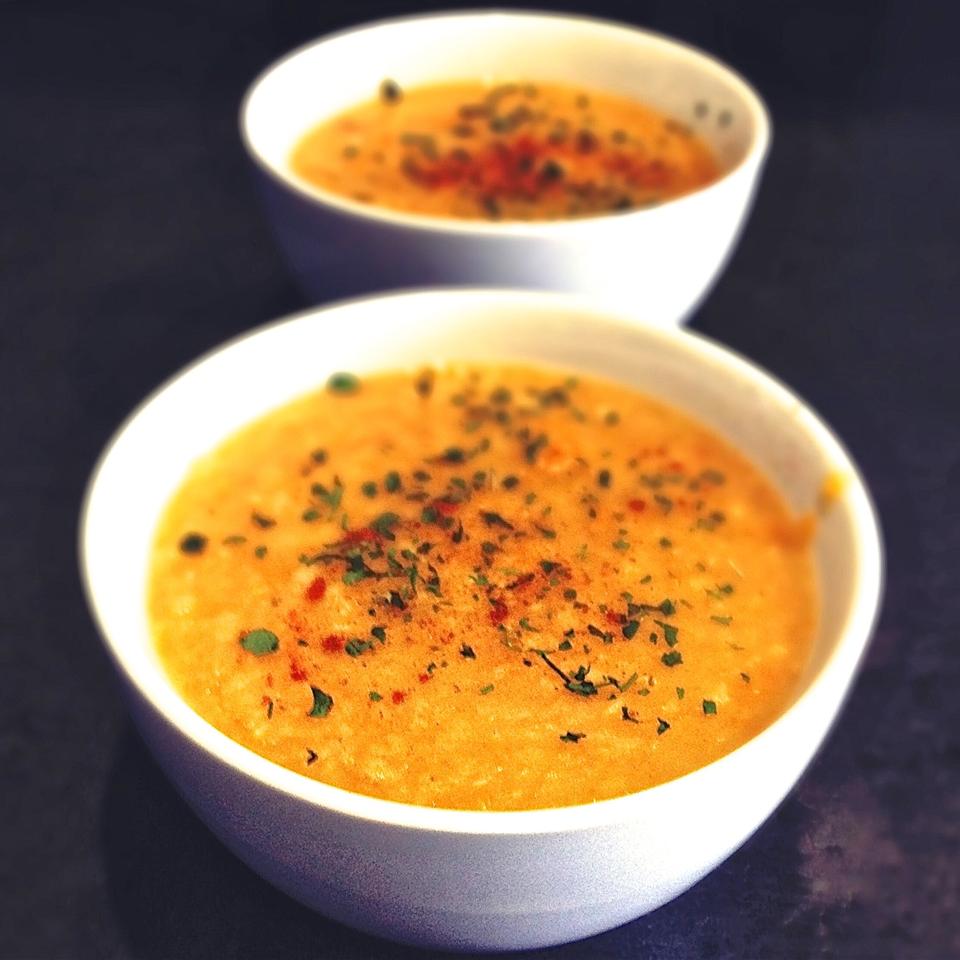 Red Lentil And Yellow Split Pea Soup Made With A Pressure Cooker Recipe Allrecipes