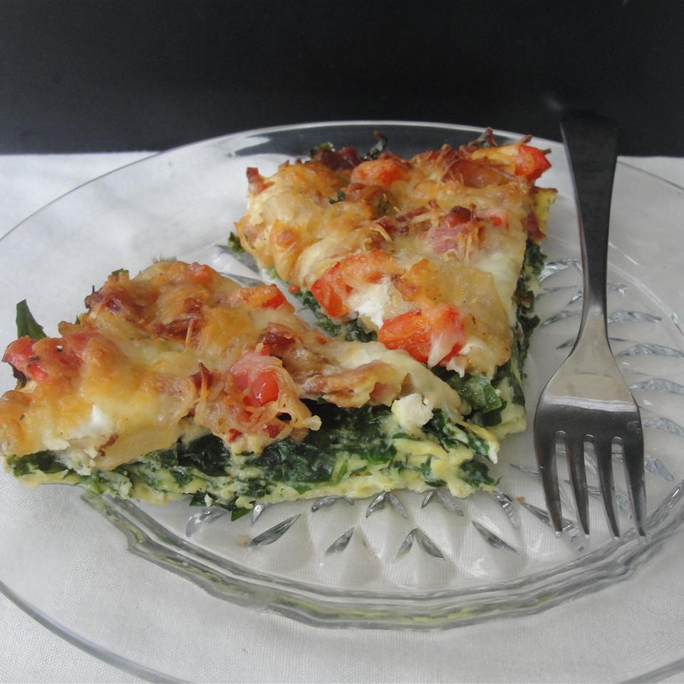 Spinach Bacon Egg Casserole image