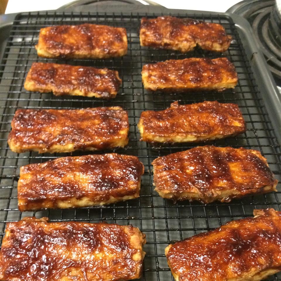 Crispy Barbequed Tofu Slices Recipe Allrecipes