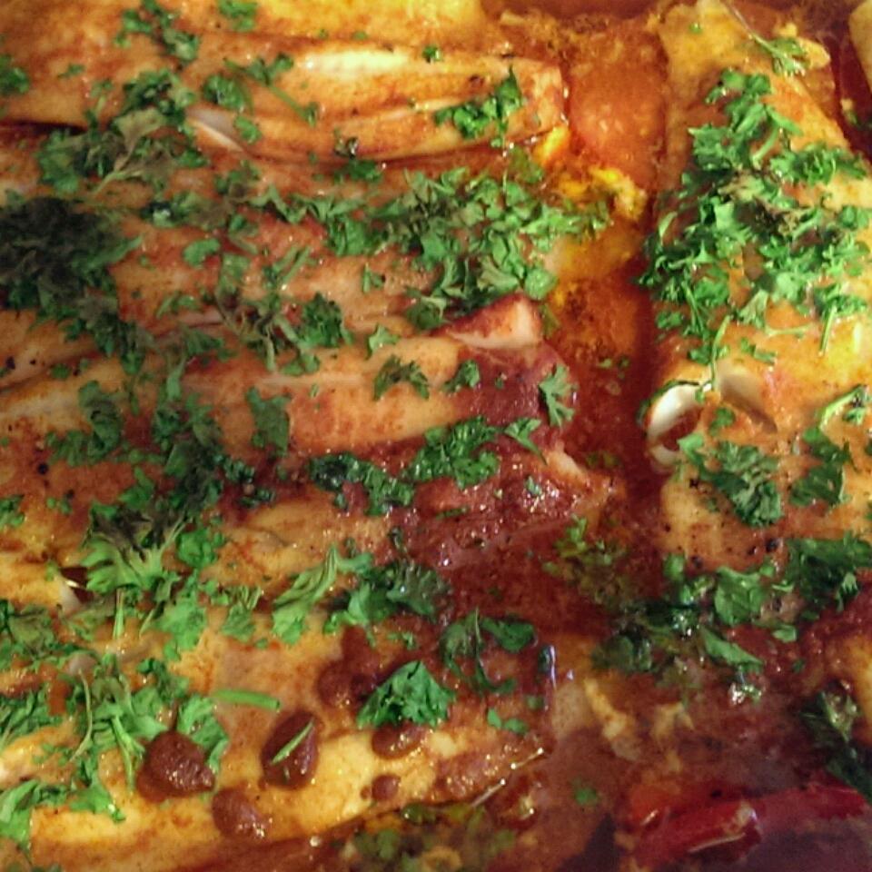Flounder recipes with morrocan food Moroccan Baked Fish With Potatoes Peppers And Olives Recipe Nyt Cooking