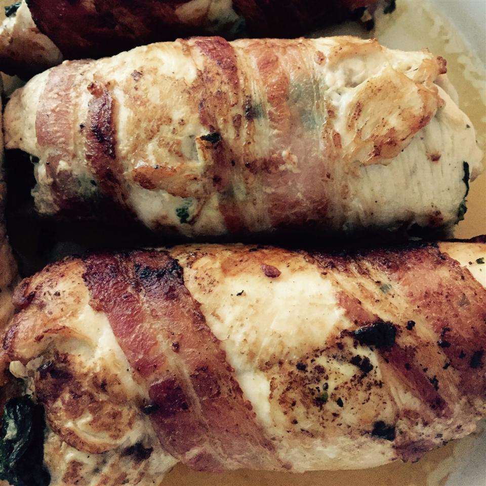 Chicken Breast Stuffed with Spinach Blue Cheese and Bacon image