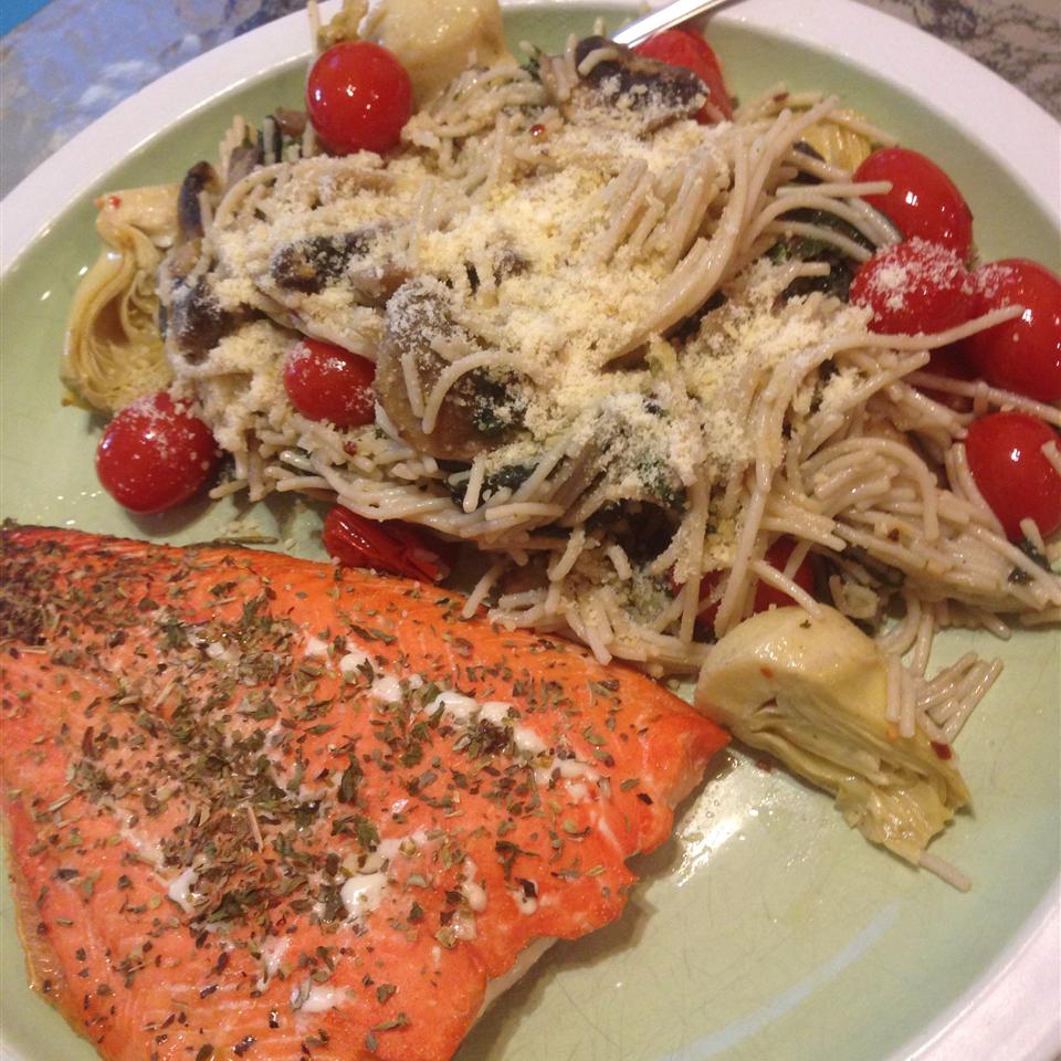 Salmon Pasta with Spinach and Artichokes Recipe Allrecipes