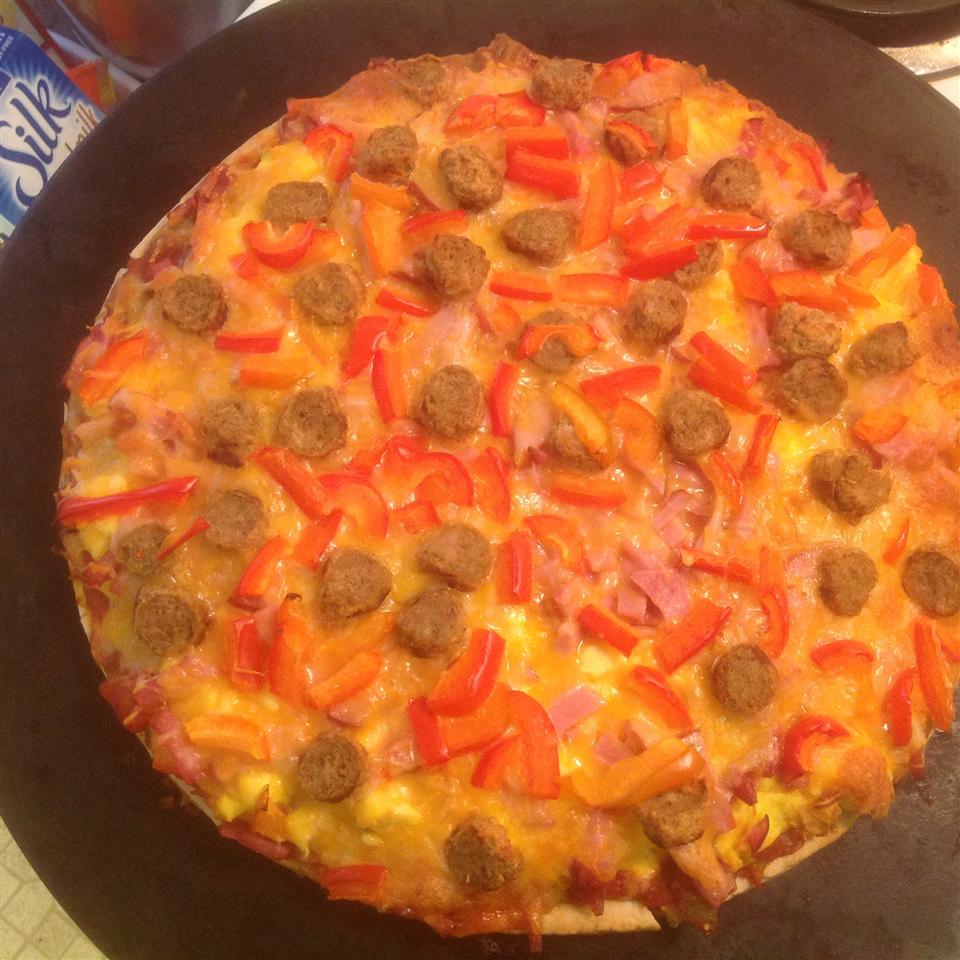 Breakfast Sausage White Cheese Pizza Recipe