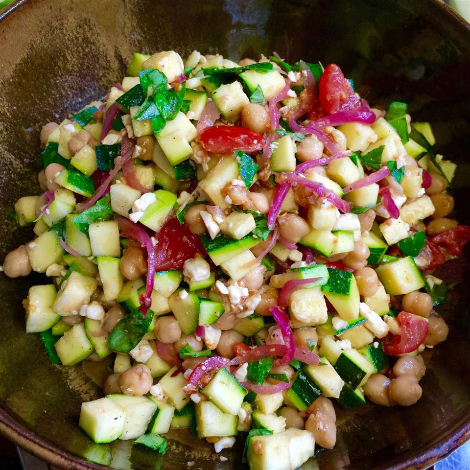 Mediterranean Zucchini and Chickpea Salad image