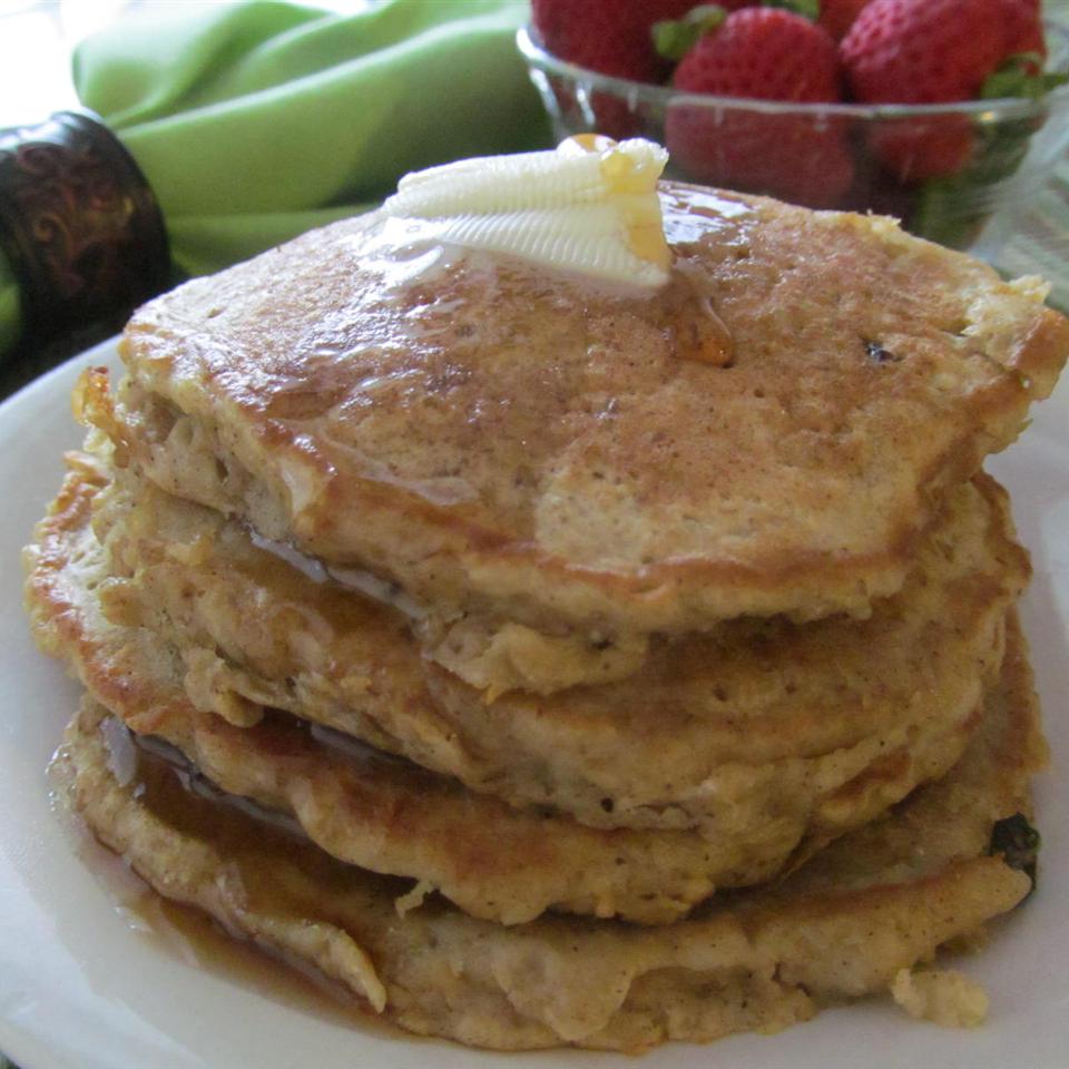 Overnight Raisin Oatmeal Pancakes image