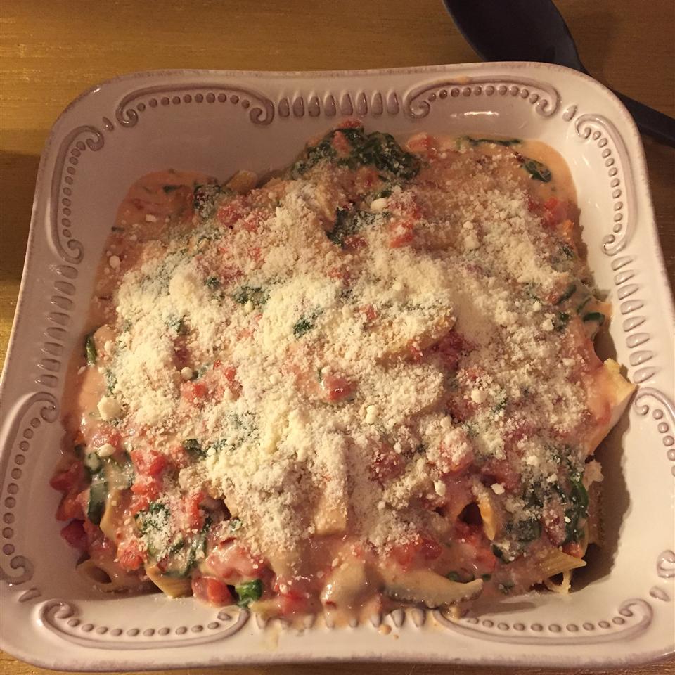 Penne Rosa with Parmesan Crusted Chicken Recipe Allrecipes