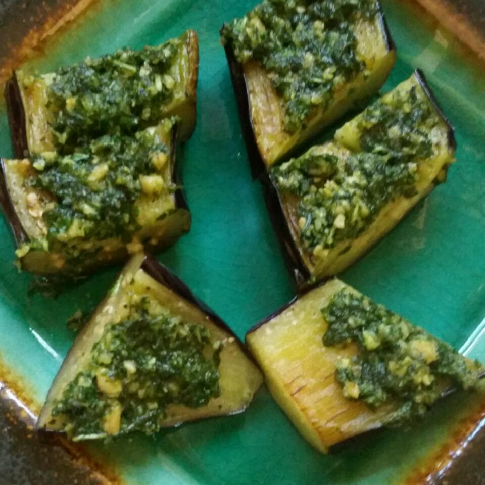 eggplant stacks with pesto eggplant stacks with pesto