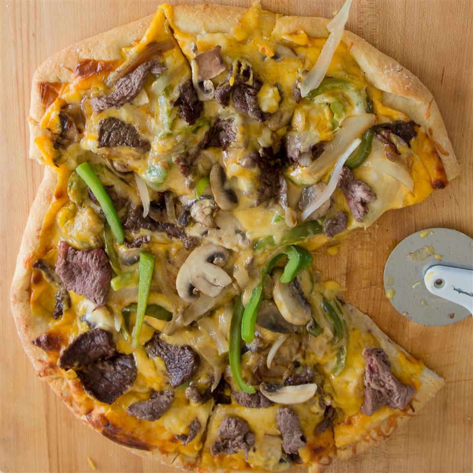 Easy Philly Cheese Steak Pizza image