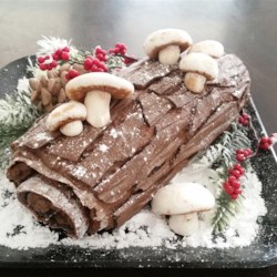 French Christmas Log Cake
