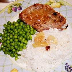 Gingered Pork Chops in Orange Juice