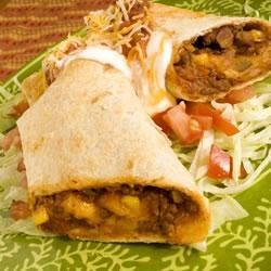 Baked Beef and Bean Chimichangas Recipe - Allrecipes.com