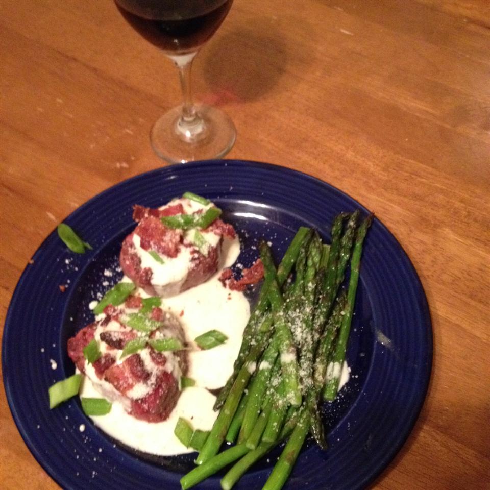 Grilled Filet Mignon with Gorgonzola Cream Sauce Recipe | Allrecipes