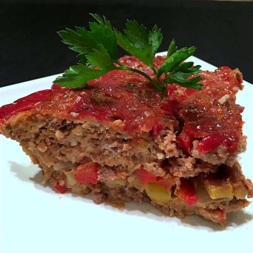 Onion- and Pepper-Stuffed Meatloaf_image