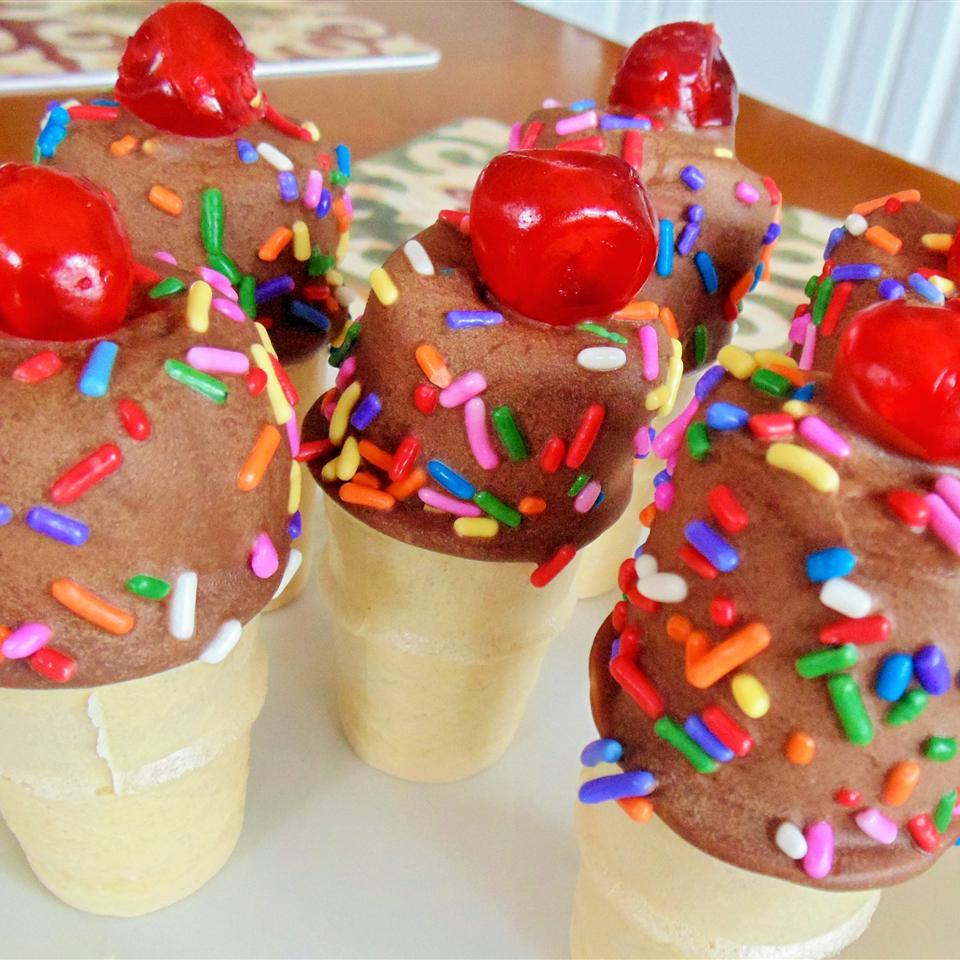 Chocolate Covered Marshmallow Ice Cream Cone Treats image