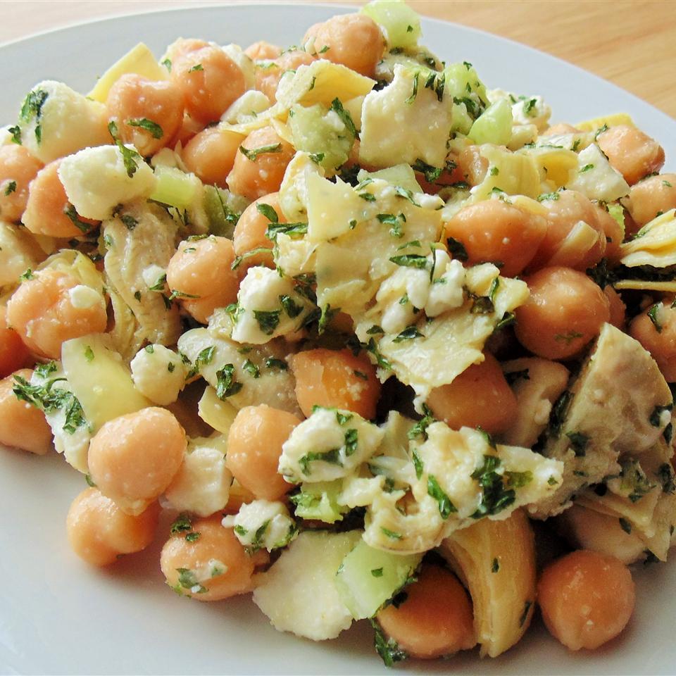 Chickpea, Artichoke, and Feta Salad image