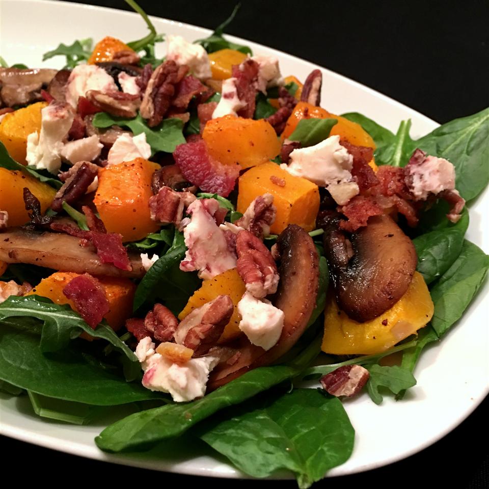 Arugula Salad with Bacon and Butternut Squash image