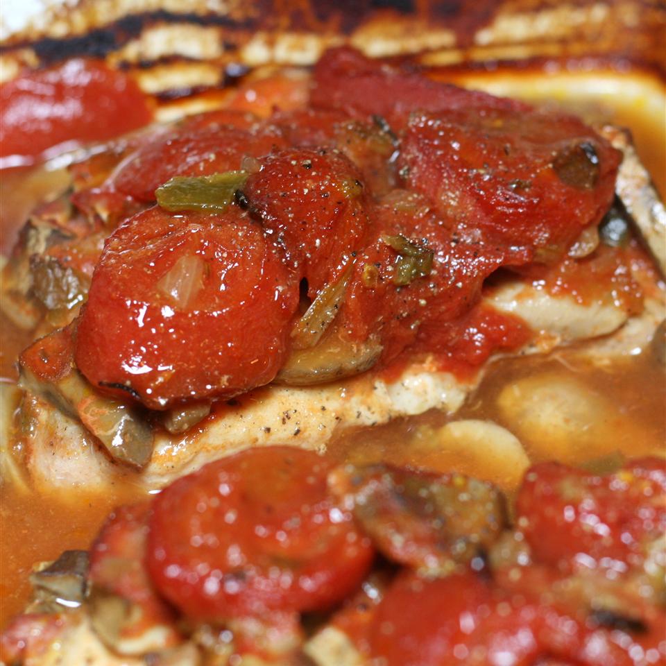 Pork Chops with Stewed Tomatoes Recipe | Allrecipes