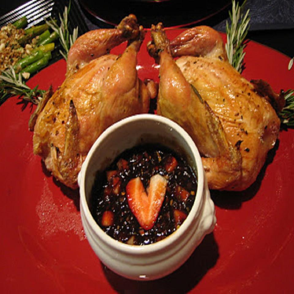 Cornish Hens with Strawberry-Balsamic Sauce image