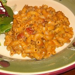 Macaroni and Cheese with Ground Beef, Salsa and Green Chiles_image