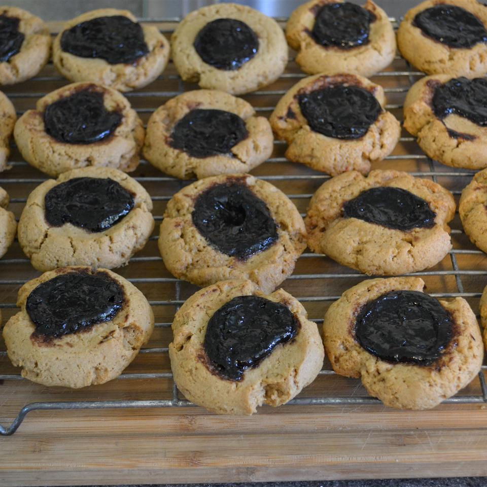 Peanut Butter and Jelly Thumbprint Cookies image