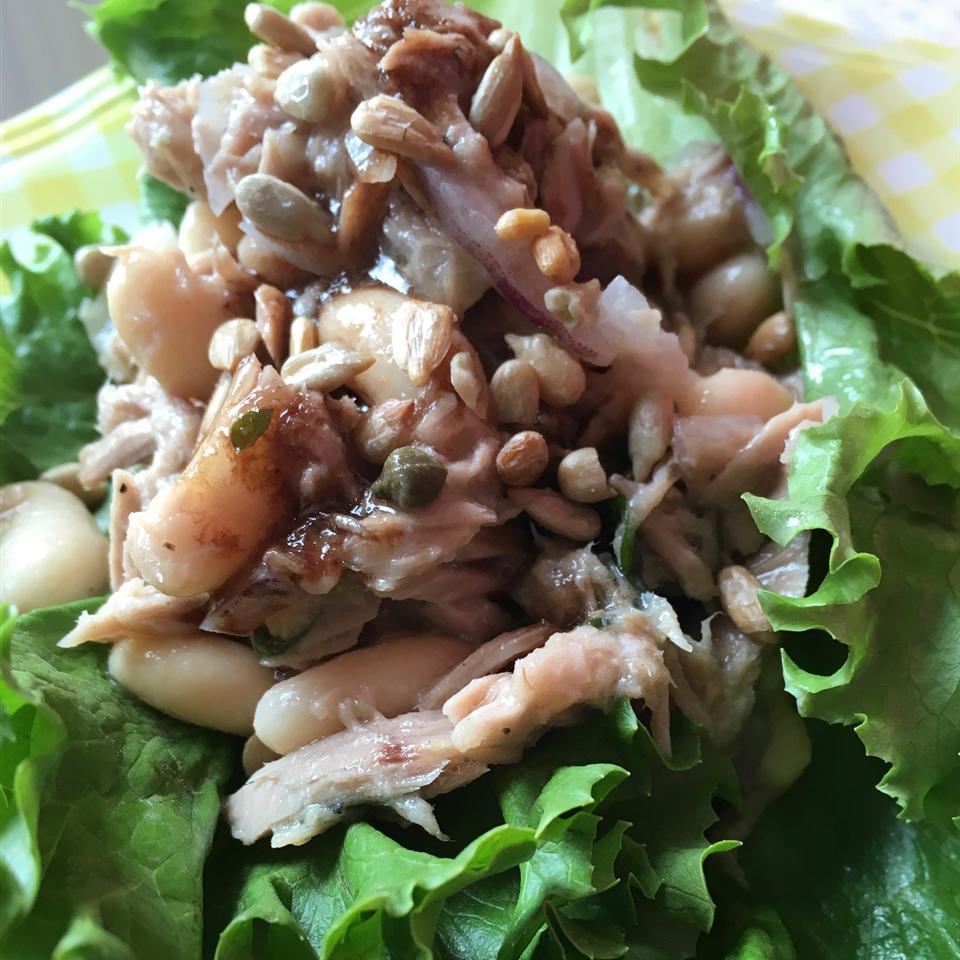 Tuna and White Bean Lettuce Wraps with Balsamic Syrup_image