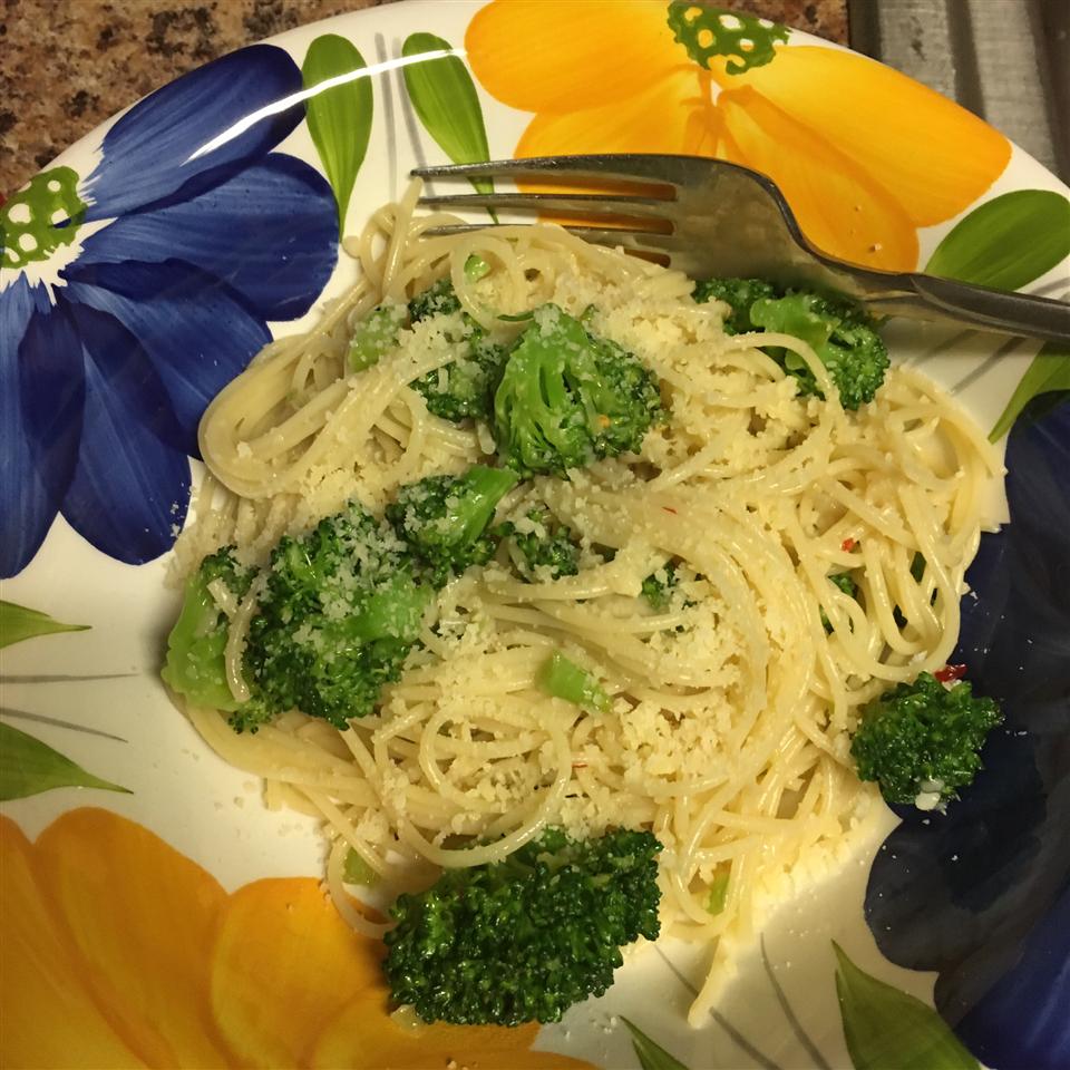 Broccoli Garlic Angel Hair Pasta Recipe