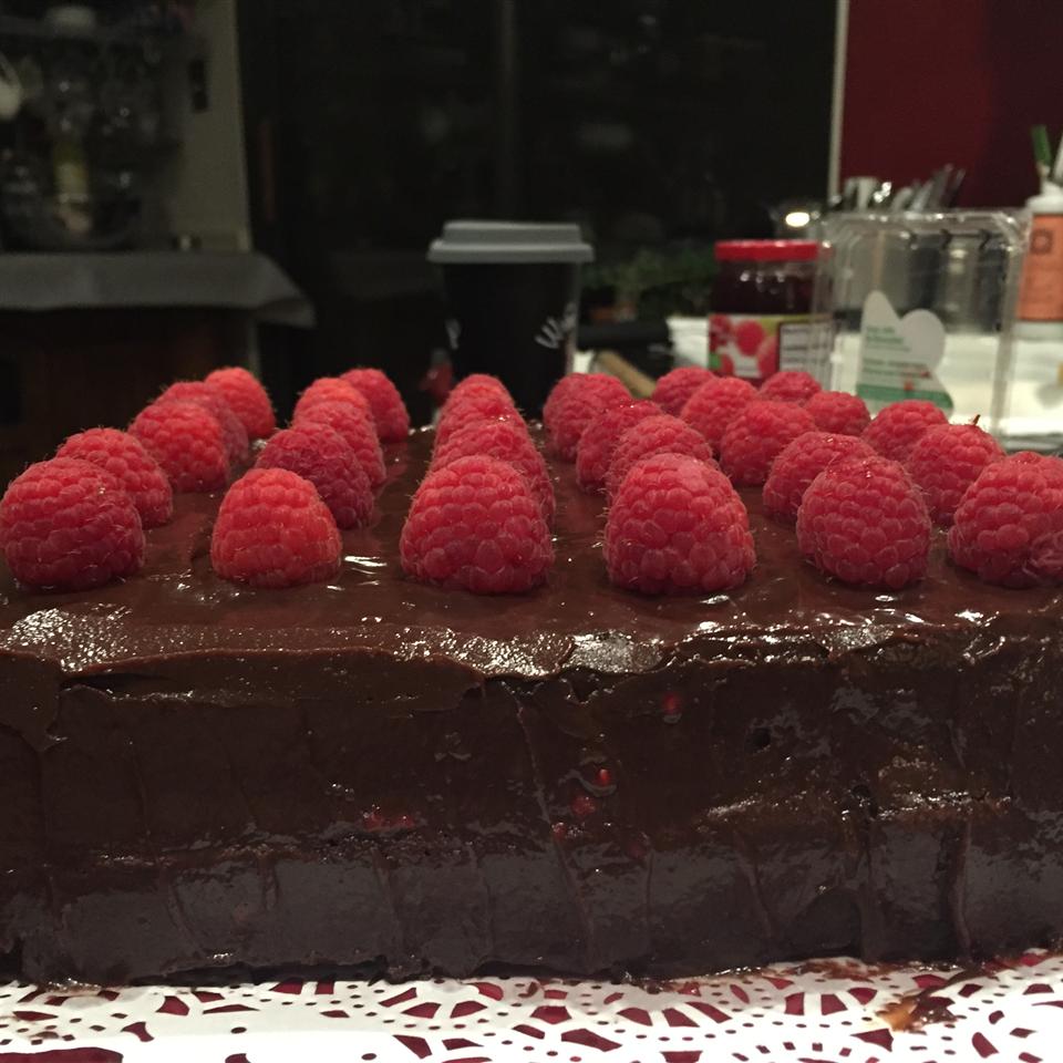 Deep Chocolate Raspberry Cake image