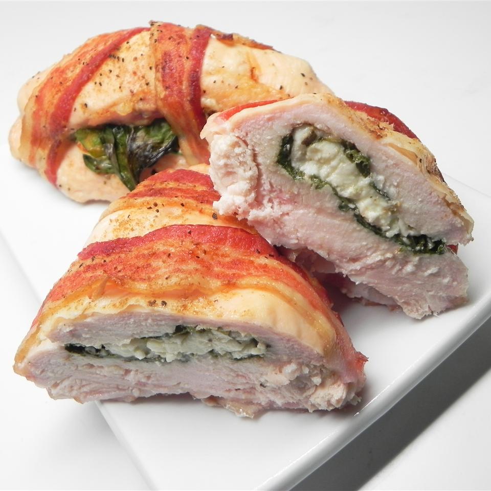 Bacon Wrapped Turkey Breast Stuffed with Spinach and Feta_image