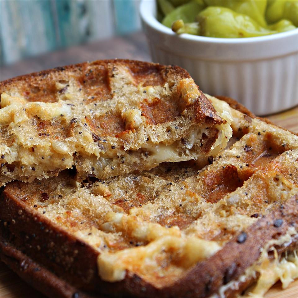 Waffle Iron Grilled Cheese Sandwiches image