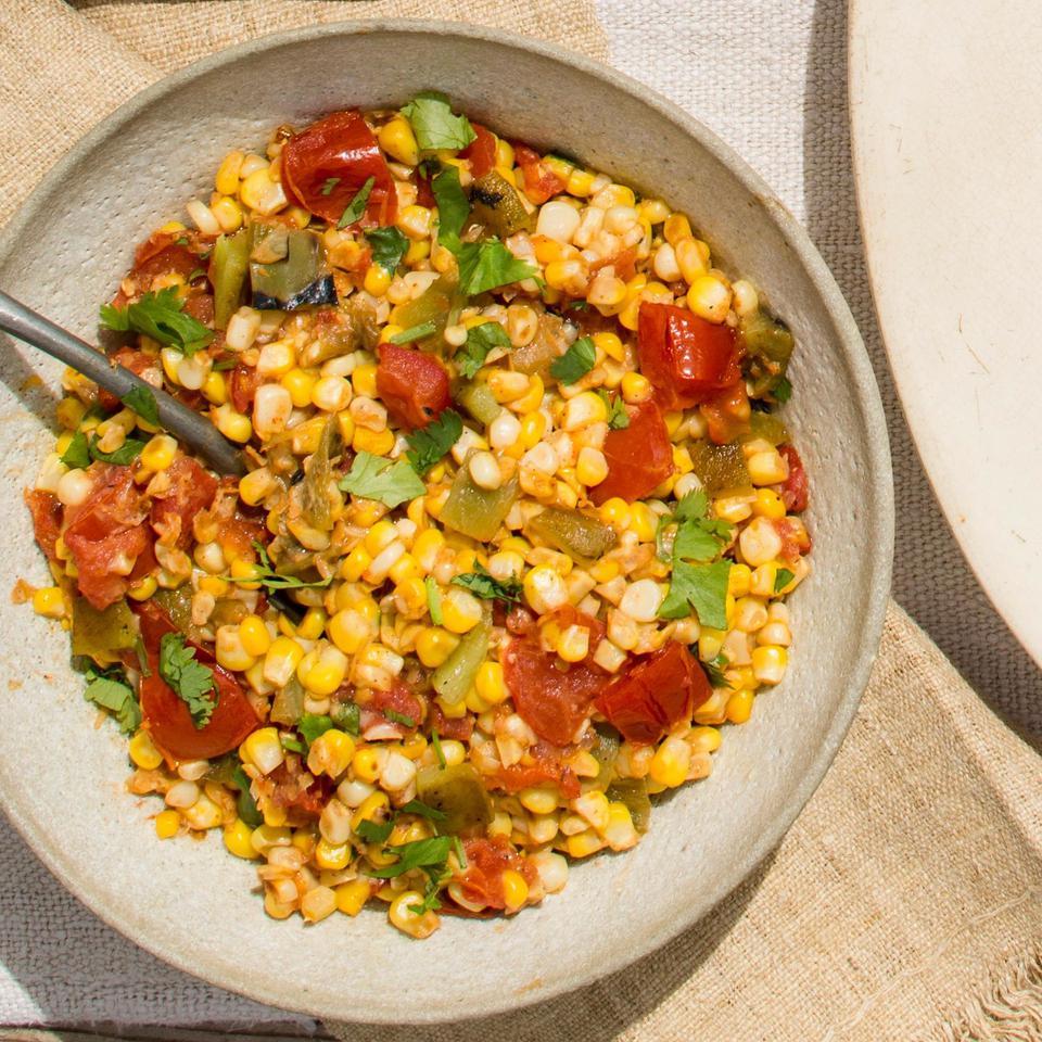 Green Bean Salad with Corn, Basil & Black Olives EatingWell