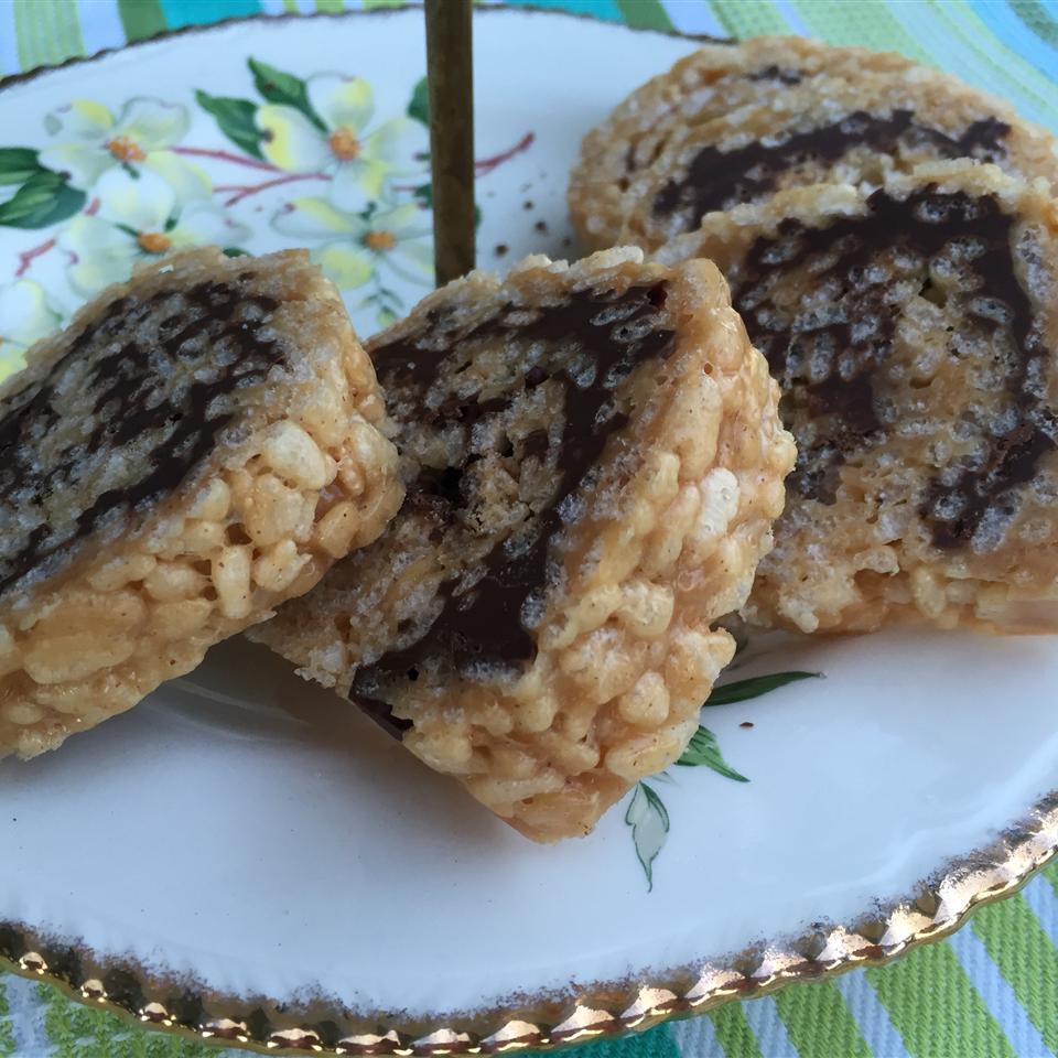 Crispy Peanut Butter Chocolate Log image