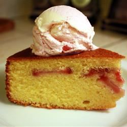 Cornmeal Strawberry Cake image