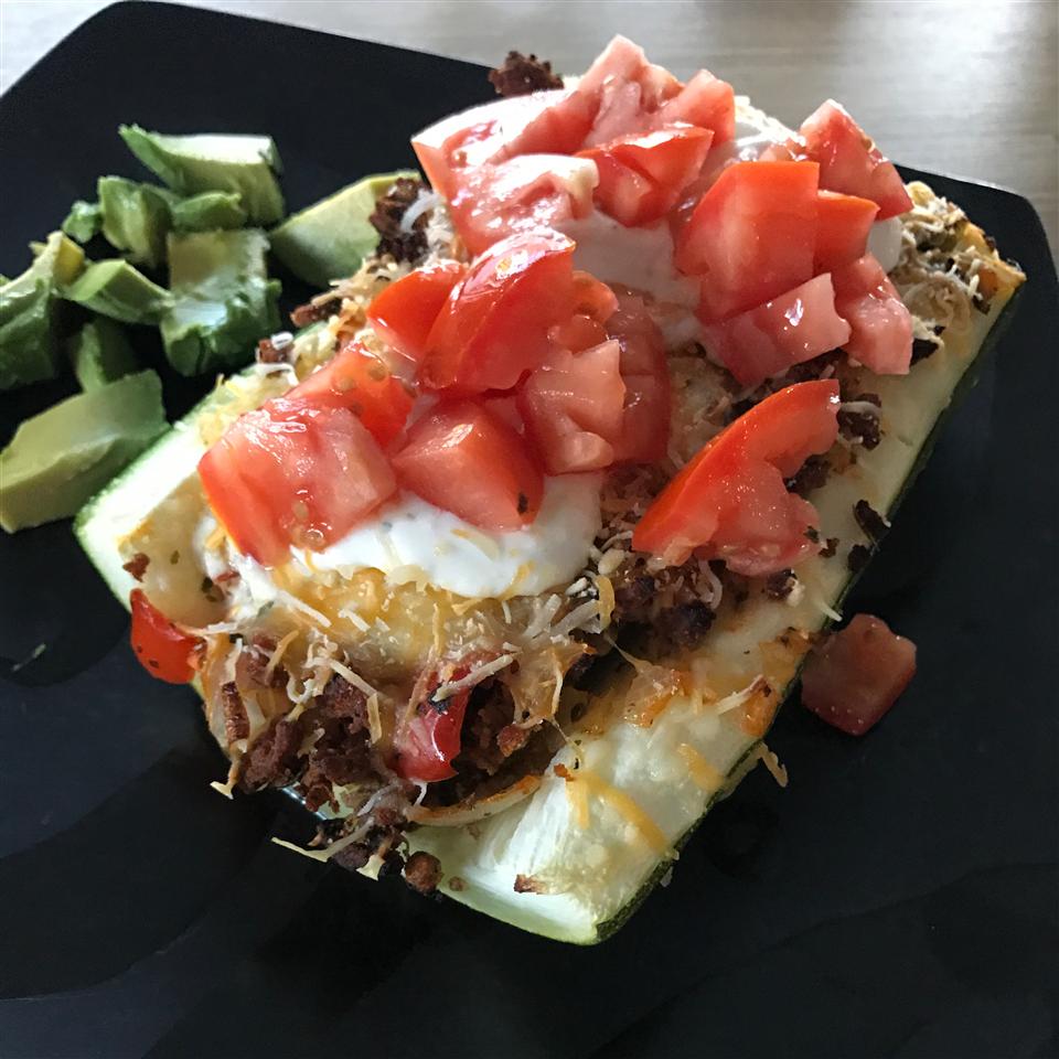 Taco-Stuffed Zucchini Boats Recipe | Allrecipes