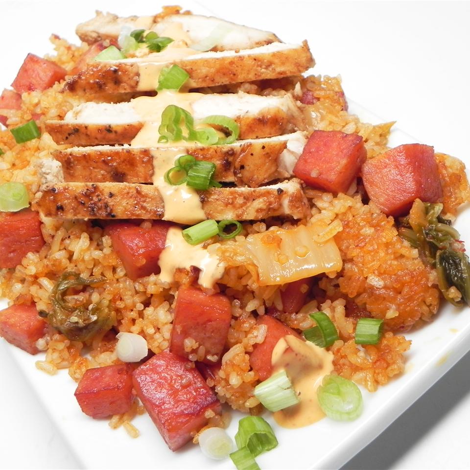 Troy's Korean Glazed Chicken Breast with Kimchee Fried Rice Recipe