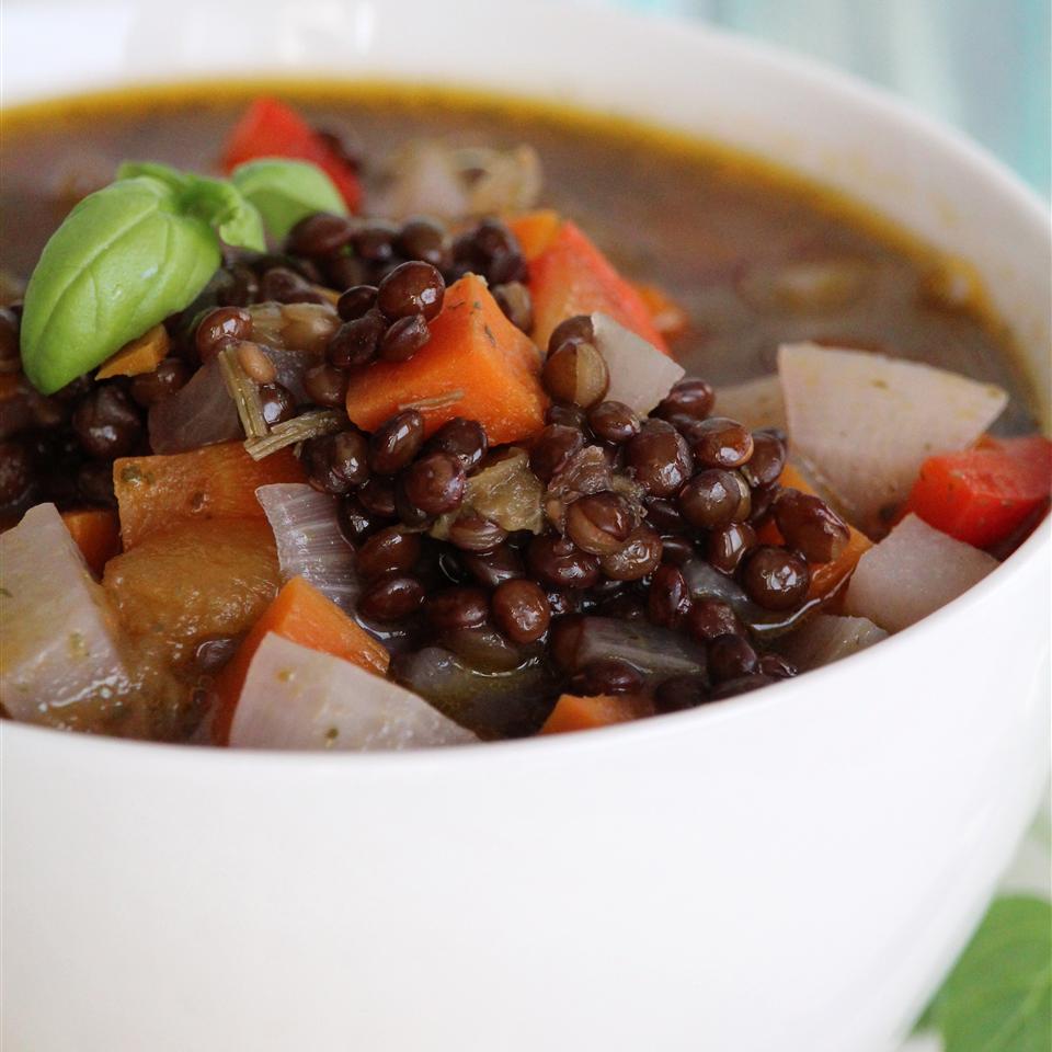 Black Lentil Veggie Soup_image
