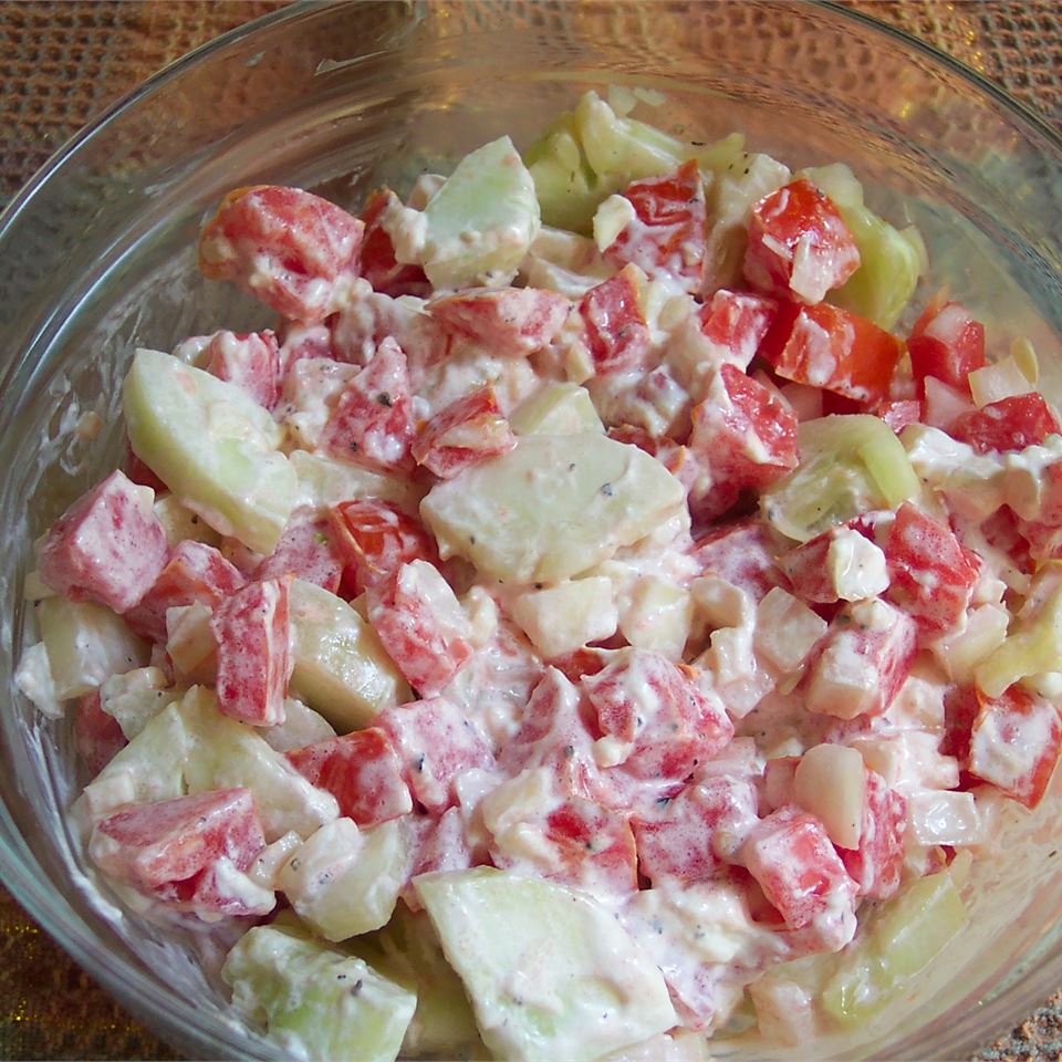Cucumber and Tomato Salad with Mayo Recipe Allrecipes