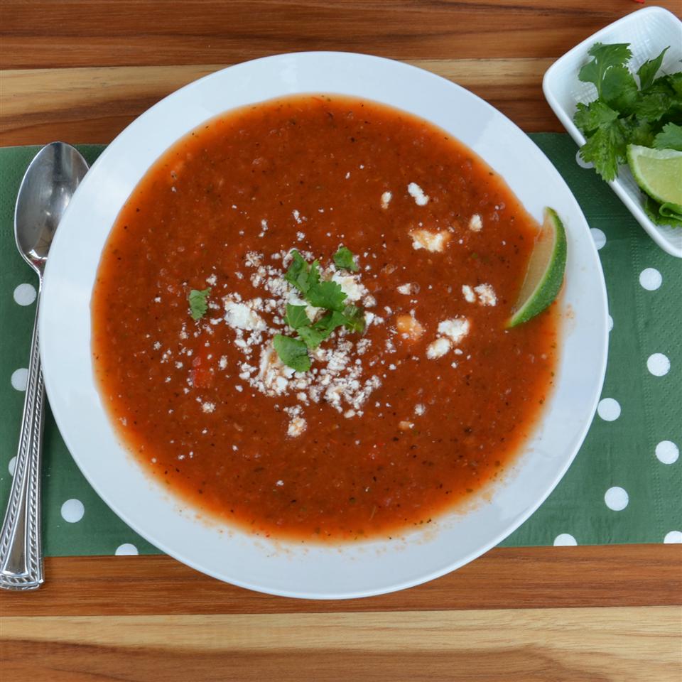 Fire-Roasted Tomato and Pepper Soup image