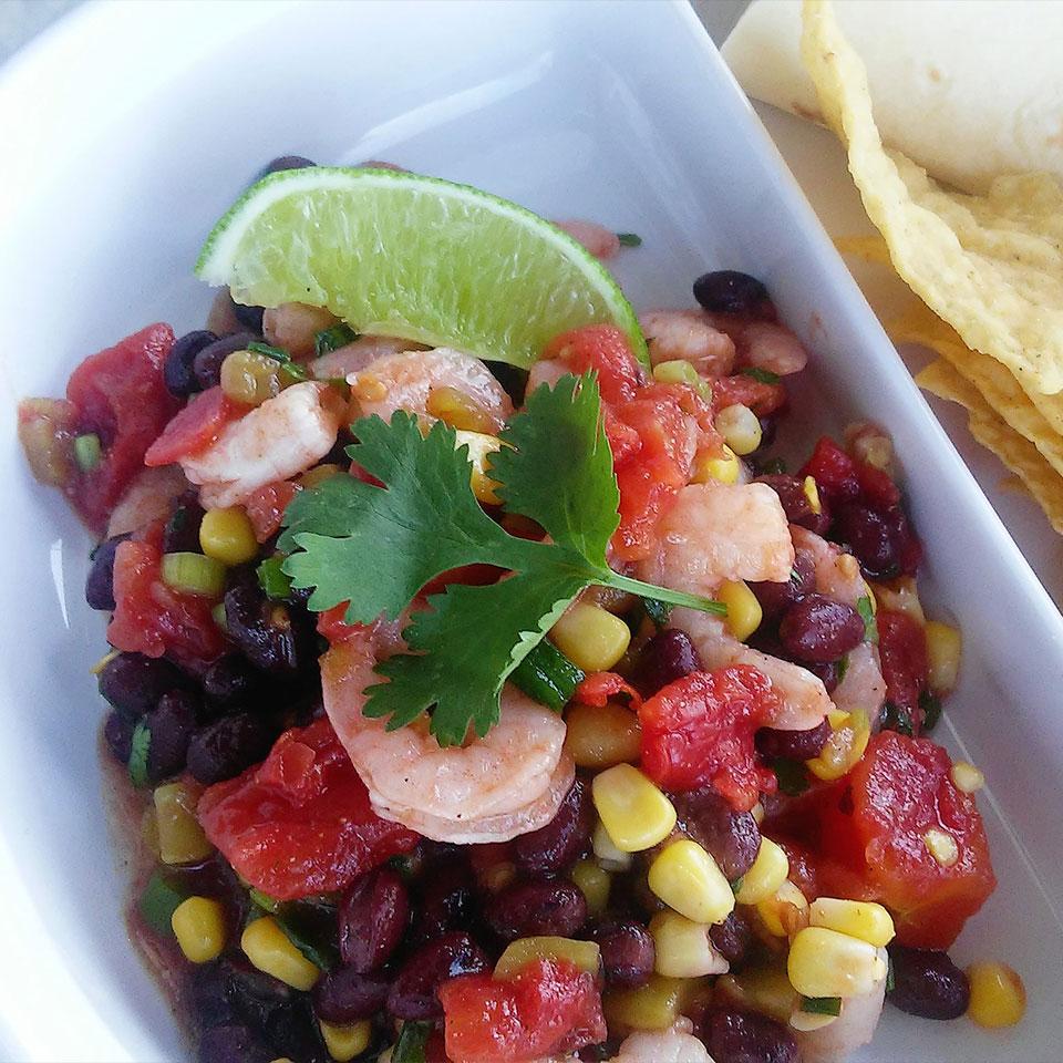 Black Bean, Corn, Tomato, and Shrimp Salad image