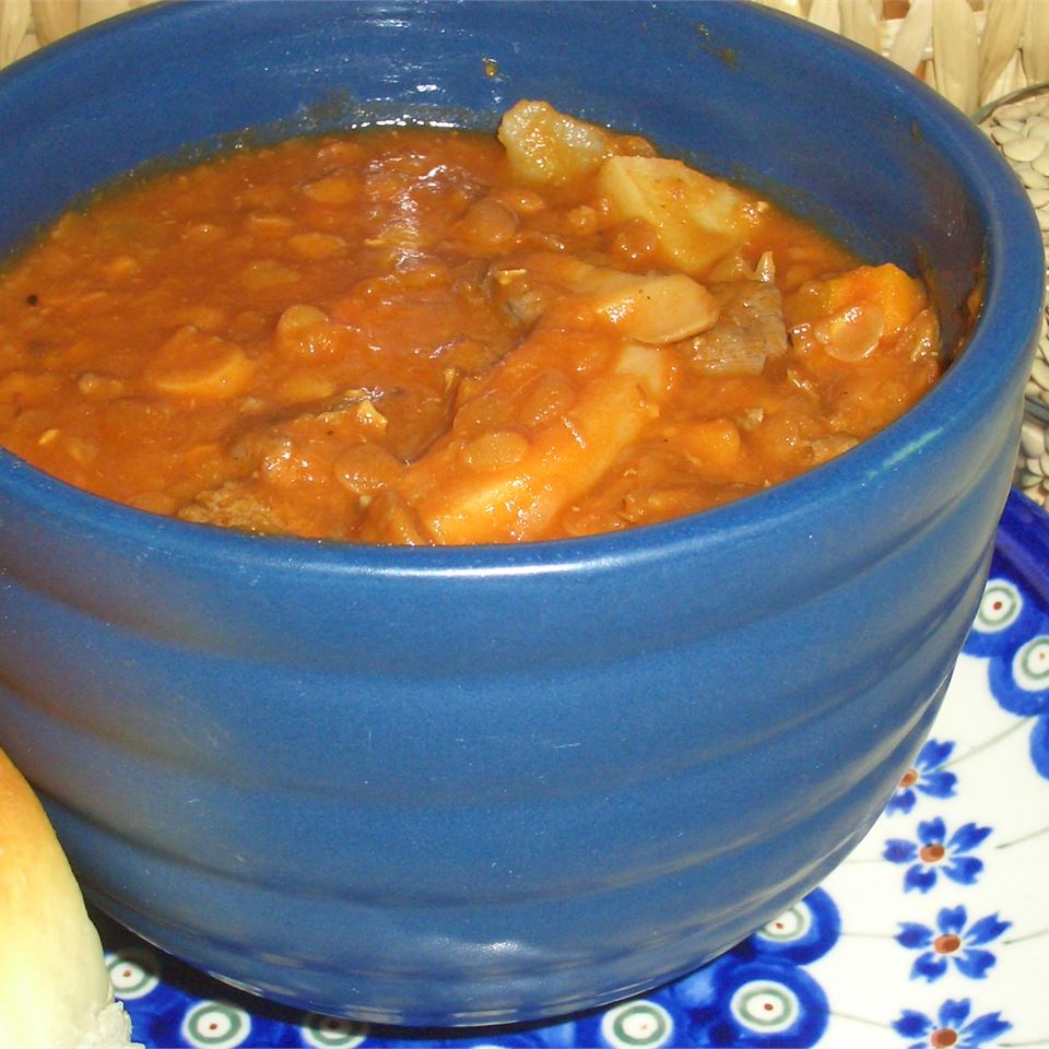 Beefy Lentil Vegetable Soup image