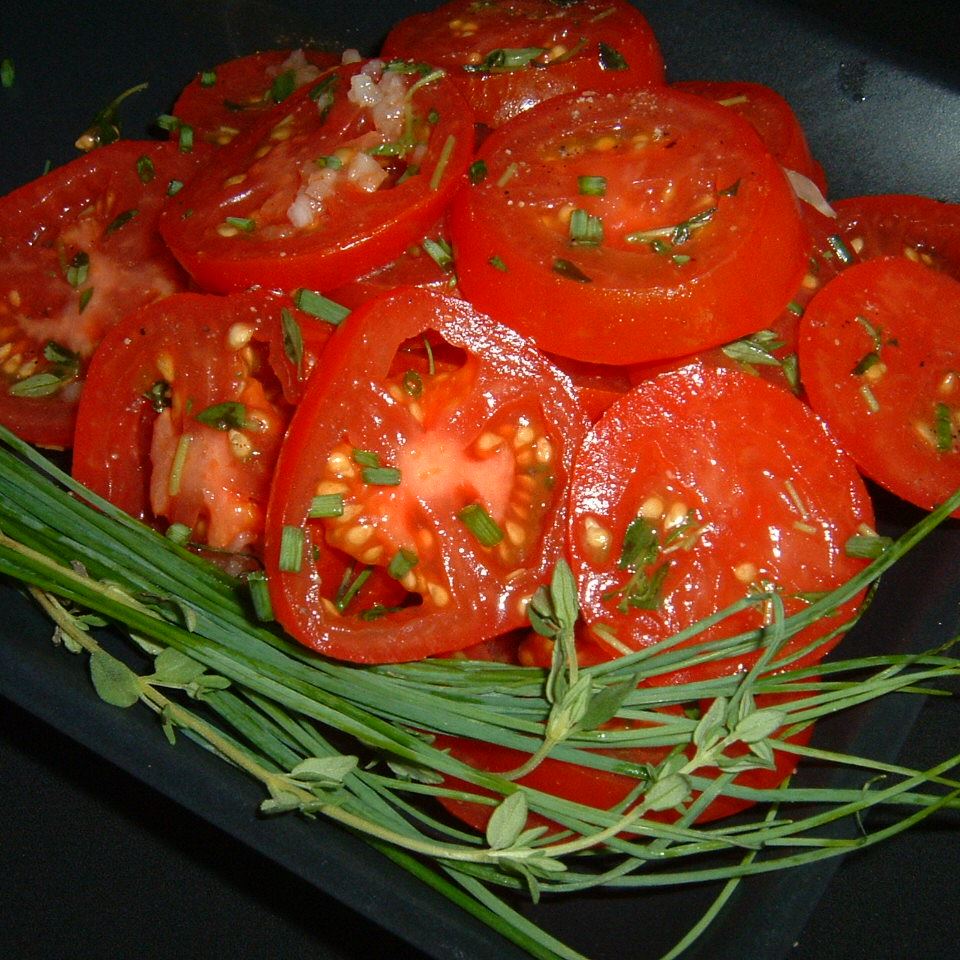 Sliced Tomatoes with Fresh Herb Dressing Recipe Allrecipes